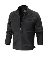 Cafe-Racer-Johnson-Diamond-Black-Motorcycle-Jacket